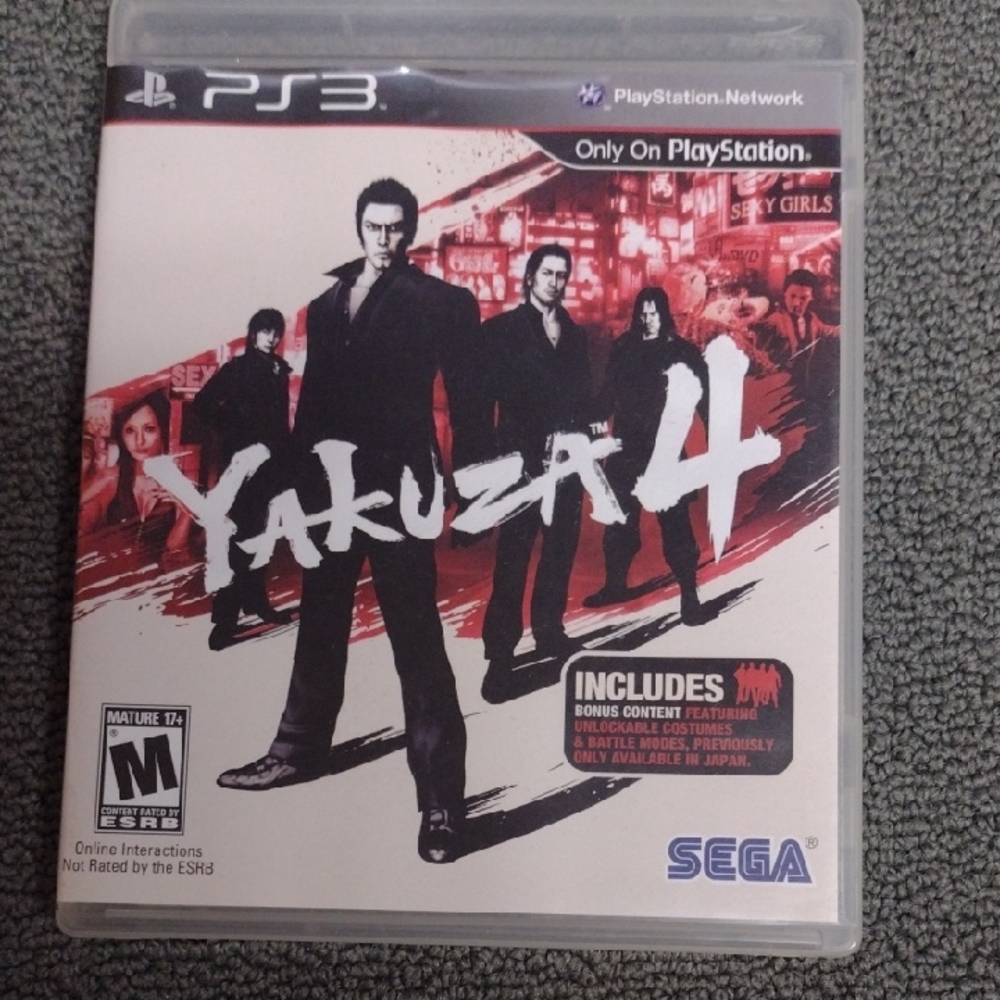 Yakuza 4 for PS3 SEGA Rated M